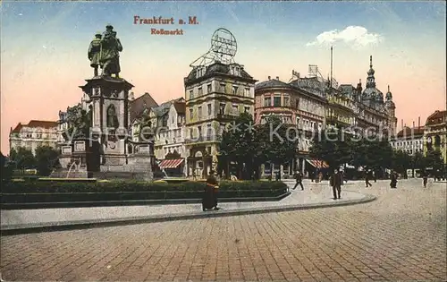 Frankfurt Main Rossmarkt Gutenberg Denkmal Kat. Frankfurt am Main