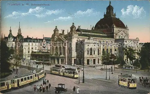 Frankfurt Main Schauspielhaus Strassenbahn Kat. Frankfurt am Main