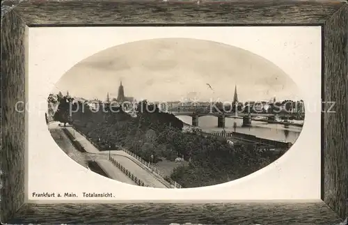 Frankfurt Main Totalansicht Stadtbild mit Kaiserdom St. Bartholomaeus Mainbruecke Kirche Bilderrahmen Kat. Frankfurt am Main