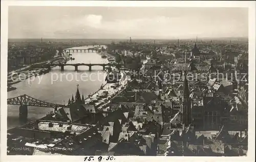 Frankfurt Main Mainblick vom Dom Bruecke Kat. Frankfurt am Main