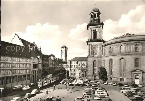 Frankfurt Main Paulsplatz mit Paulskirche und Rathaus Einheitsdenkmal Kat. Frankfurt am Main