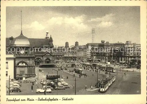 Frankfurt Main Bahnhofsplatz Suedseite Strassenbahn Kat. Frankfurt am Main