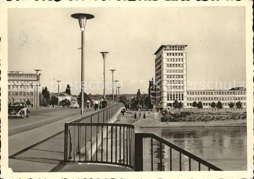 Frankfurt Main Friedensbruecke mit AEG Hochhaus	 Kat. Frankfurt am Main