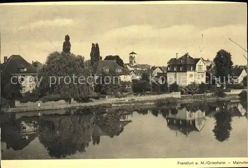 Griesheim Main Partie am Mainufer Kat. Frankfurt am Main