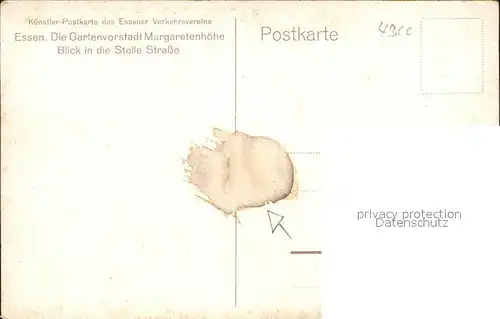 Essen Ruhr Steile Strasse Kuenstlerkarte Kat. Essen