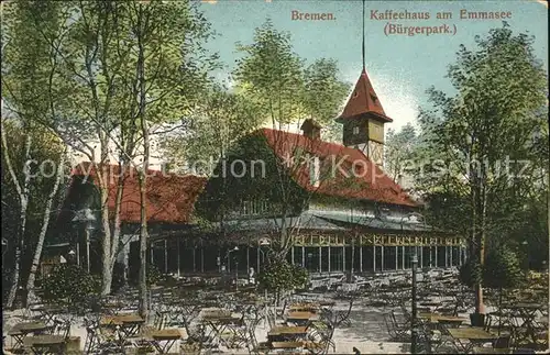 Bremen Kaffeehaus am Emmasee Buergerpark Kat. Bremen