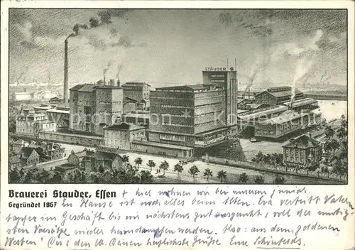 Essen Ruhr Brauerei Stauder Kat. Essen