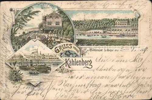 Muelheim Ruhr Restaurant Kahlenberg Ruhrpartie Dampfschiff Kat. Muelheim an der Ruhr