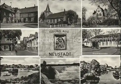 Neustadt Ruebenberge Kirche u.Landratsamt Kat. Neustadt am Ruebenberge