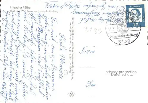 Hitzacker Elbe mit Jeetzelmuendung (Stempel) Kat. Hitzacker (Elbe)