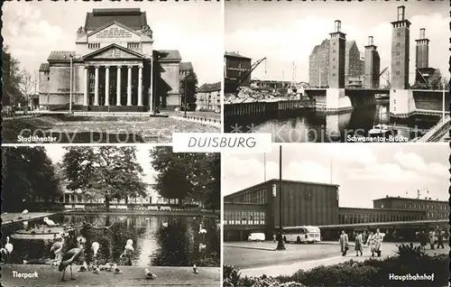Duisburg Ruhr Hauptbahnhof Schwanentor-Bruecke Stadttheather Tierpark  / Duisburg /Duisburg Stadtkreis