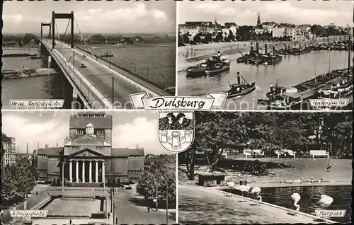 Duisburg Ruhr Rheinbruecke Hafen Koenigsplatz Tierpark / Duisburg /Duisburg Stadtkreis