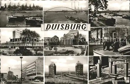 Duisburg Ruhr Rheinpartie Koenigstrasse Schwanentor Tierpark / Duisburg /Duisburg Stadtkreis
