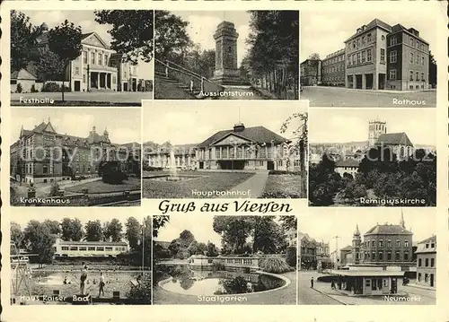 Viersen Rathaus Aussichtsturm Krankenhaus Neumarkt Kat. Viersen