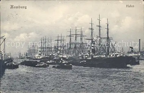 Hamburg Partie im Hafen mit div.Schiffen Kat. Hamburg