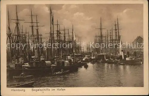 Hamburg Segelschiffe im Hafen Kat. Hamburg