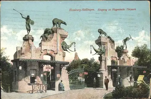 Stellingen Hamburg Eingang zu Hagenbeck`s - Tierpark / Hamburg /Hamburg Stadtkreis