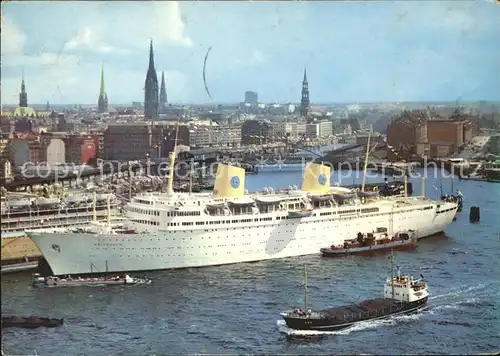 Hamburg Hafen mit Stadtpanorama Kat. Hamburg