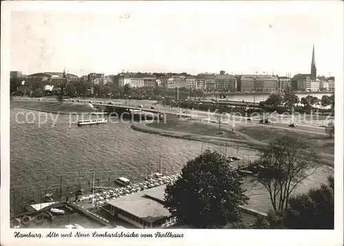 Hamburg Alte u.Neue Lombardsbruecke vom Shellhaus Kat. Hamburg