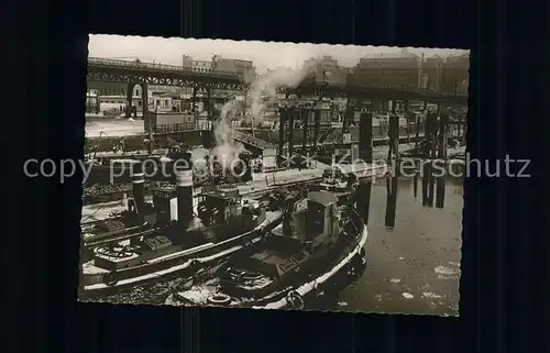 Hamburg Teilansicht vom Hafen Kat. Hamburg