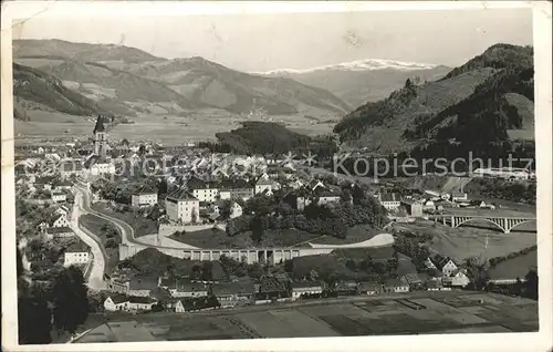 Judenburg Steiermark Gesamtansicht mit Alpenpanorama Kat. Judenburg