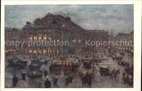 Wien Opernring mit Kaerntnerstrasse Kuenstlerkarte Serie 794 Kat. Wien