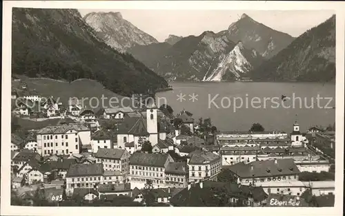 Ebensee Oberoesterreich Ortsansicht mit Kirche Traunsee Alpenpanorama Kat. Ebensee Salzkammergut