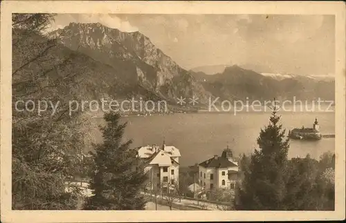 Gmunden Salzkammergut Ortsansicht mit Schloss Ort am Traunsee Kat. Gmunden