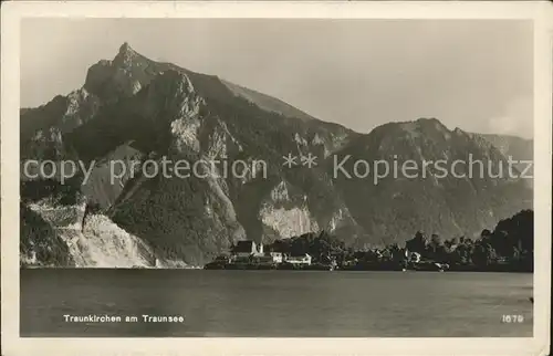 Traunkirchen am Traunsee Ansicht vom See aus Kat. Traunkirchen