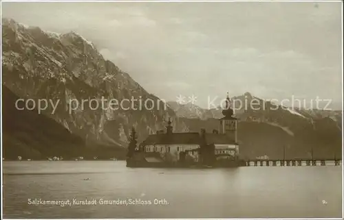 Gmunden Salzkammergut Schloss Ort am Traunsee Trinks Postkarte Kat. Gmunden