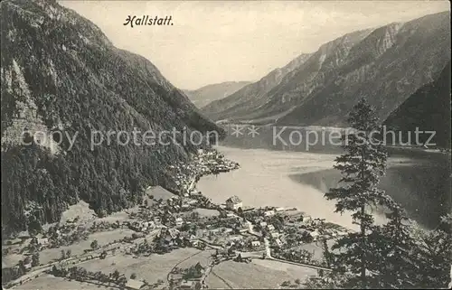 Hallstatt Salzkammergut Gesamtansicht Hallstaetter See Kat. Hallstatt