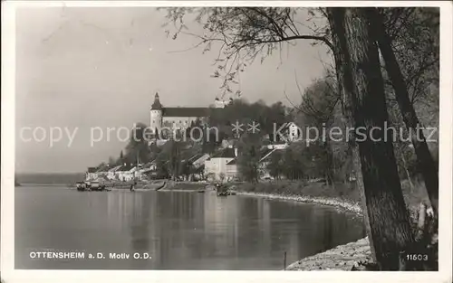 Ottensheim Uferpartie an der Donau Schloss Kat. Ottensheim