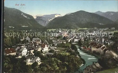 Bad Ischl Salzkammergut Gesamtansicht mit Alpenpanorama Kat. Bad Ischl