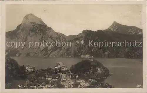 Traunkirchen Ortsansicht mit Alpenpanorama Traunsee Kat. Traunkirchen