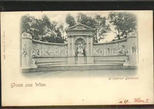Wien Grillparzer Denkmal Schriftsteller Kat. Wien