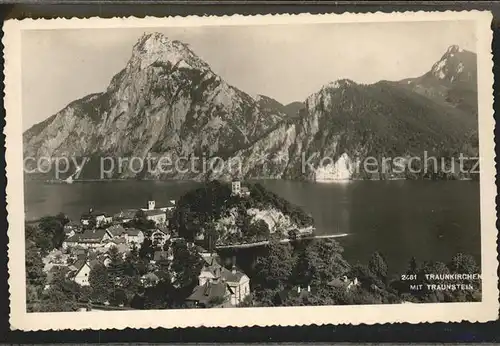 Traunkirchen am Traunsee mit Traunstein Kat. Traunkirchen