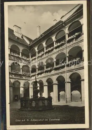 Linz Donau Arkadenhof im Landhaus Brunnen Kat. Linz