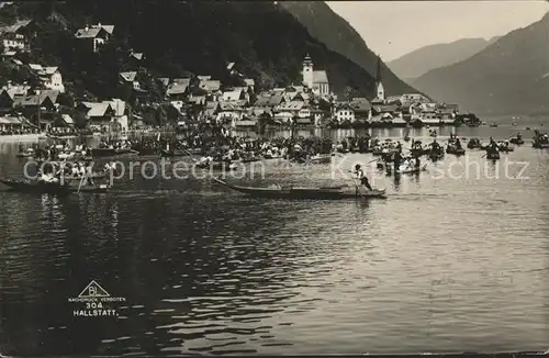 Hallstatt Salzkammergut Prozession auf dem Hallstaetter See Kat. Hallstatt