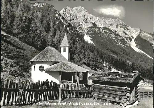 Fulpmes Tirol Schlicker Alm Bergkirchlein Kat. Fulpmes