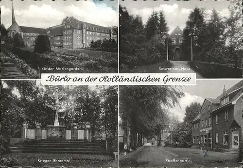 Burlo Schwestern Haus Krieger Ehrenmal Kloster Mariengarten Kat. Borken