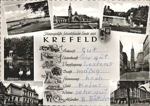 Krefeld Rheinbruecke Stadtwald Crefelder Hof Kat. Krefeld