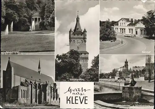 Kleve Bahnhof Stiftskirche Schuesterken Kat. Kleve