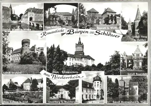 Kleve Schwanenburg Schloss Haag Schloss Rosendahl Kat. Kleve