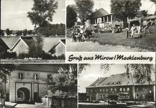 Mirow Mirow See Bahnhof Torhaus Kat. Mirow Mecklenburg