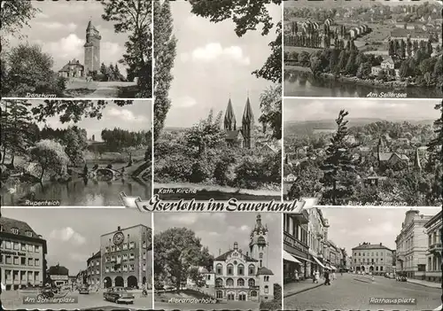 Iserlohn Rathausplatz Kath. Kirche Rupenteich Kat. Iserlohn