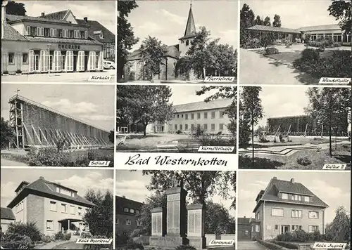 Bad Westernkotten Wandelhalle Kurhaaus Pfarrkirche SalineI und II Kat. Erwitte