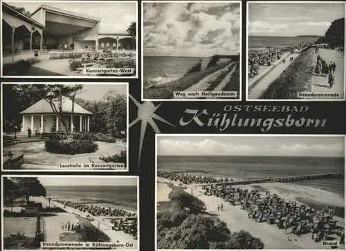 Kuehlungsborn Ostseebad Strandpromenade Lesehalle Konzertgarten Kat. Kuehlungsborn