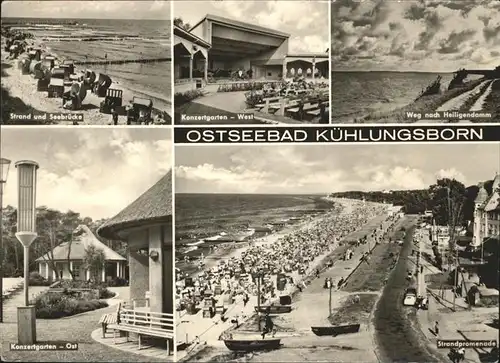 Kuehlungsborn Ostseebad Konzertgarten West Strand Seebruecke Strandpromenade Kat. Kuehlungsborn
