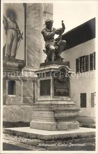 Denkmal Mittenwald Klotz-Denkmal  / Denkmaeler /