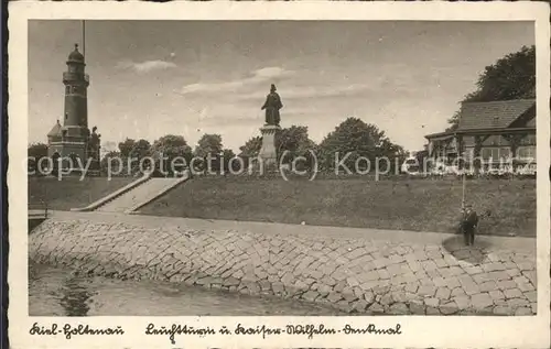 Leuchtturm Lighthouse Kiel-Holtenau Kaiser-Wilhelm-Denkmal / Gebaeude /